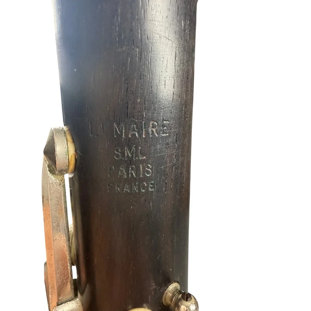 Vintage Lemaire SML Paris France Bohem System Wood Clarinet w/ Case Untested